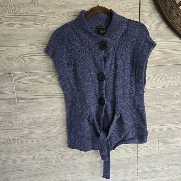 Normadic Trading Wool Blend Sleeveless Sweater Womens SZ S Blue - Picture 1 of 4